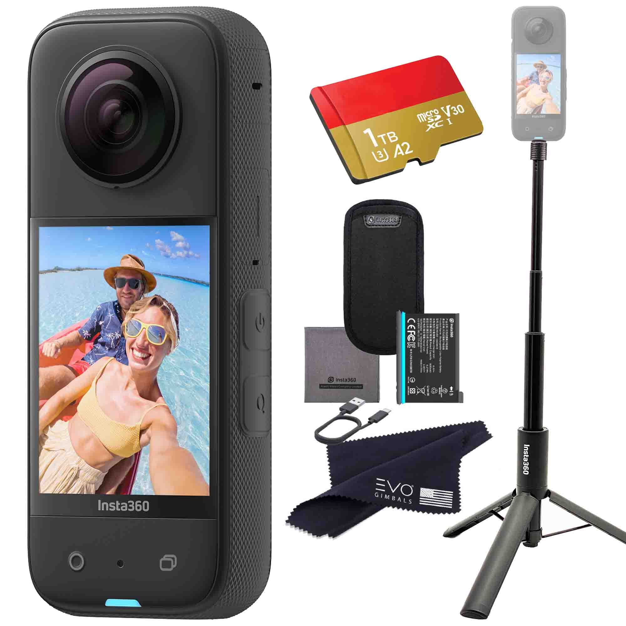 Insta360 X3 - Waterproof 360 Action Camera with 1/2" 48MP Sensors, 5.7K 360 HDR Video, 72MP 360 Photo, 4K Single-Lens, 60fps Me Mode, 2.29" Touchscreen, AI Editing |Bundle Includes 2-in-1&1TB-image-19