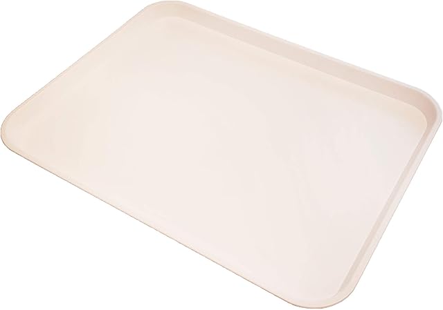 Kabi KB1 Medium White Plastic Catering Tray (356mm L x 254mm W x 22mm D)