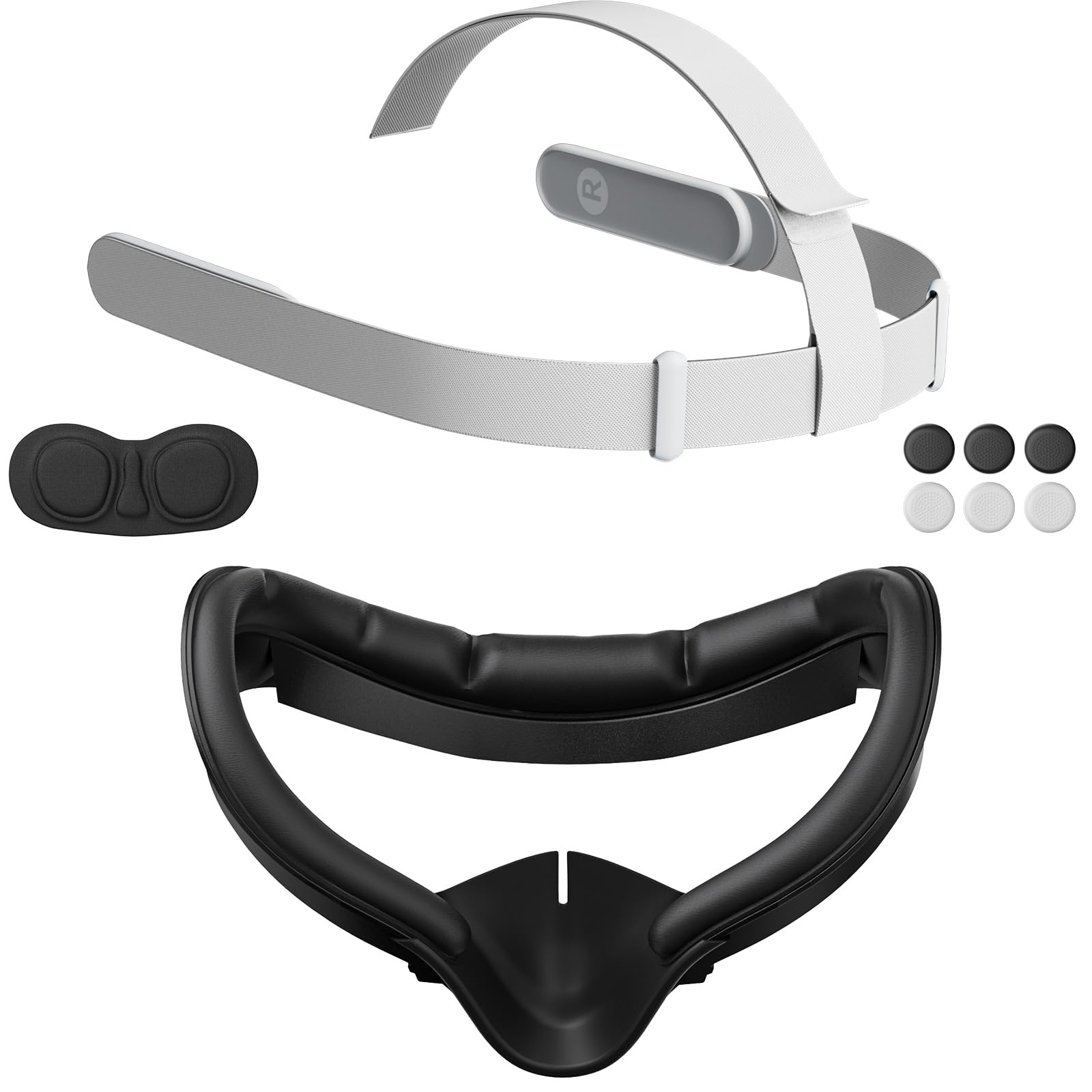 Sangle de tête et coussin facial pour Meta/0culus Quest 2, sangle de tête originale et interface faciale compatible avec 0culus Quest 2, sangle de casque VR pour accessoires Quest 2