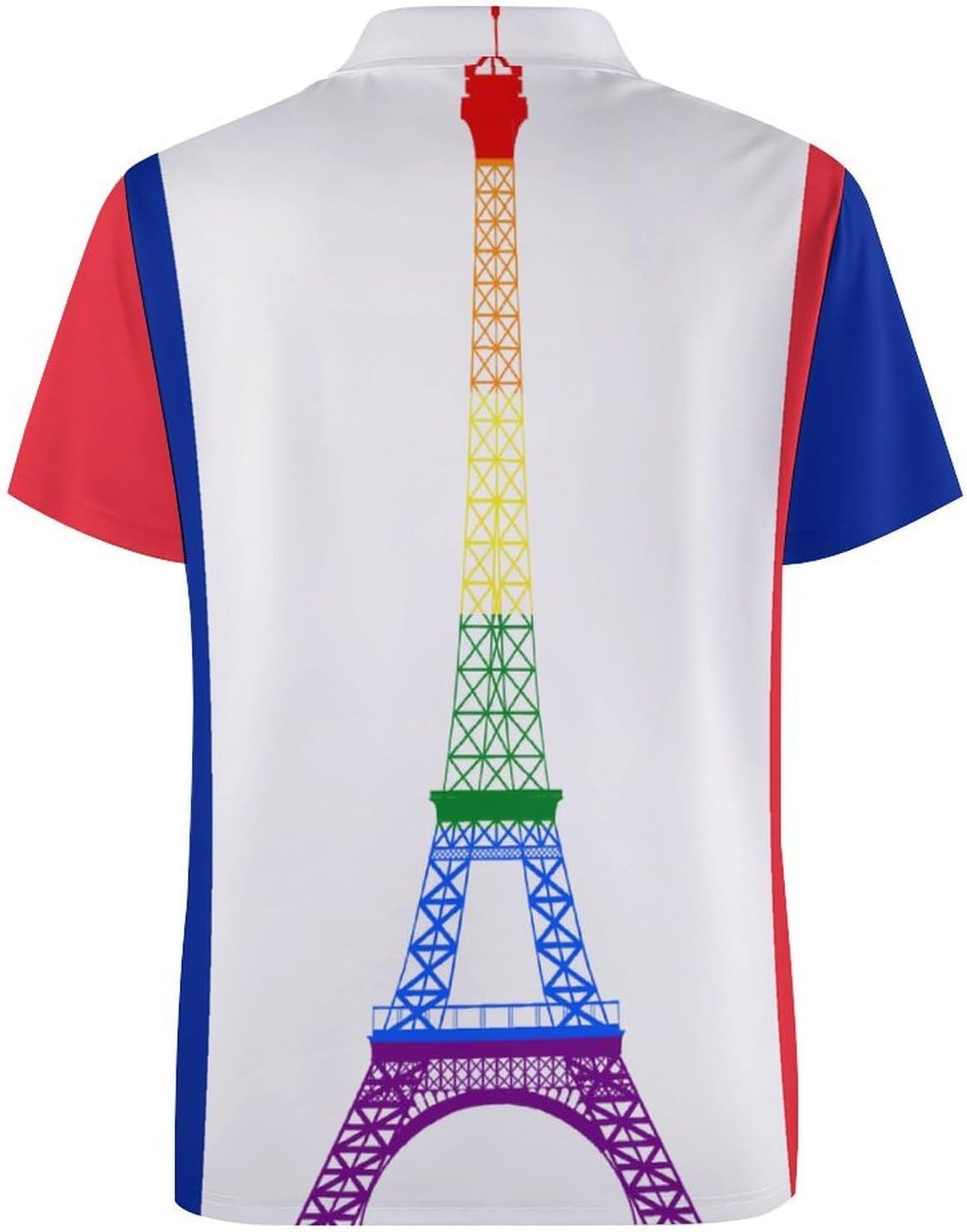 France Gay Flag Women's Golf Polo Shirts Short Sleeve Quick Dry Tennis Tops Casual Work Blouses
