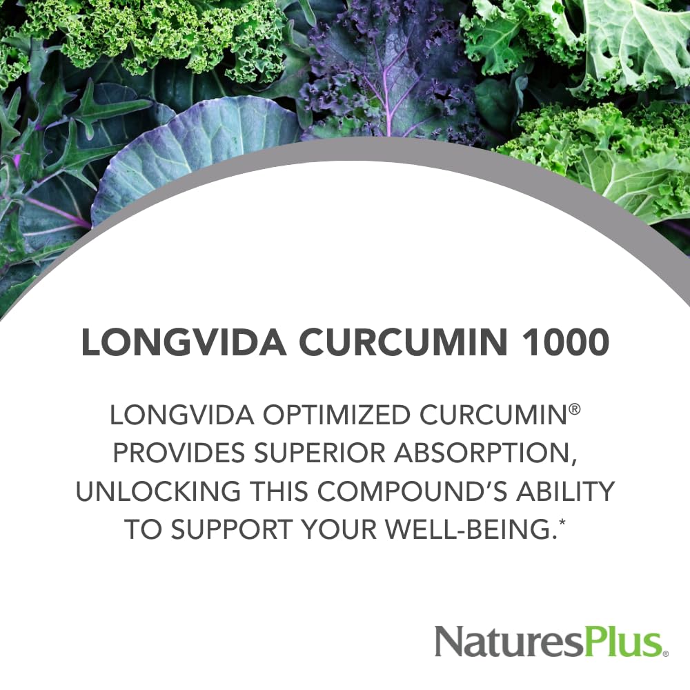 NaturesPlus PRO Longvida Curcumin 1000 mg - 60 Tablets - Promotes Healthy Free Radical Protection - Non-GMO, Vegan & Gluten Free - 60 Servings — Amazon image 2