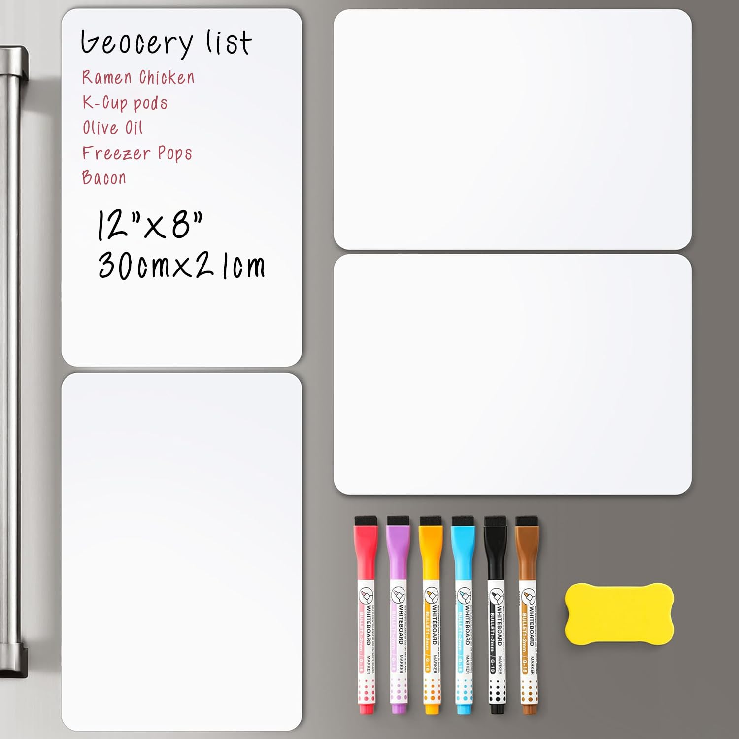 Pizarrón Blanco Magnético para Refrigerador, Pizarra Magnética Blanca ...