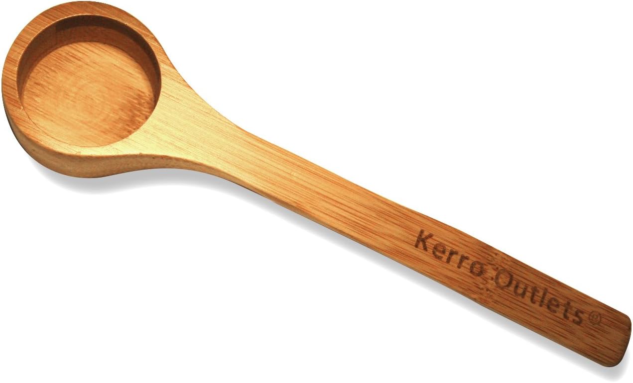2 Tablespoon (approx.) Scoop in Bamboo From Kerro Outlets, Wooden Coffee Scoop or Tea Scoop, Coffee Tools, Home Kitchen Accessories