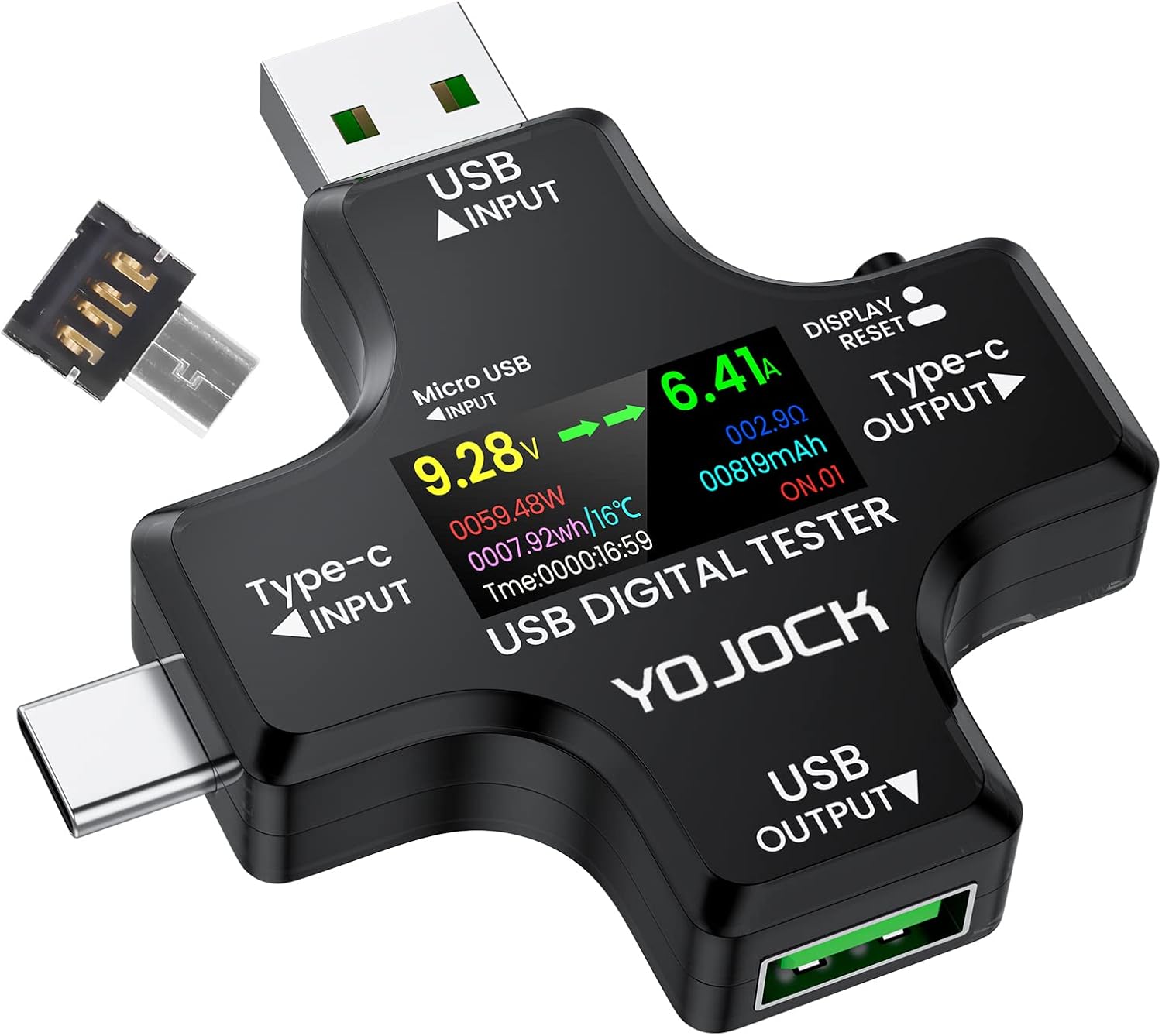 YOJOCK USB電圧電流チェッカー Type-C テスター