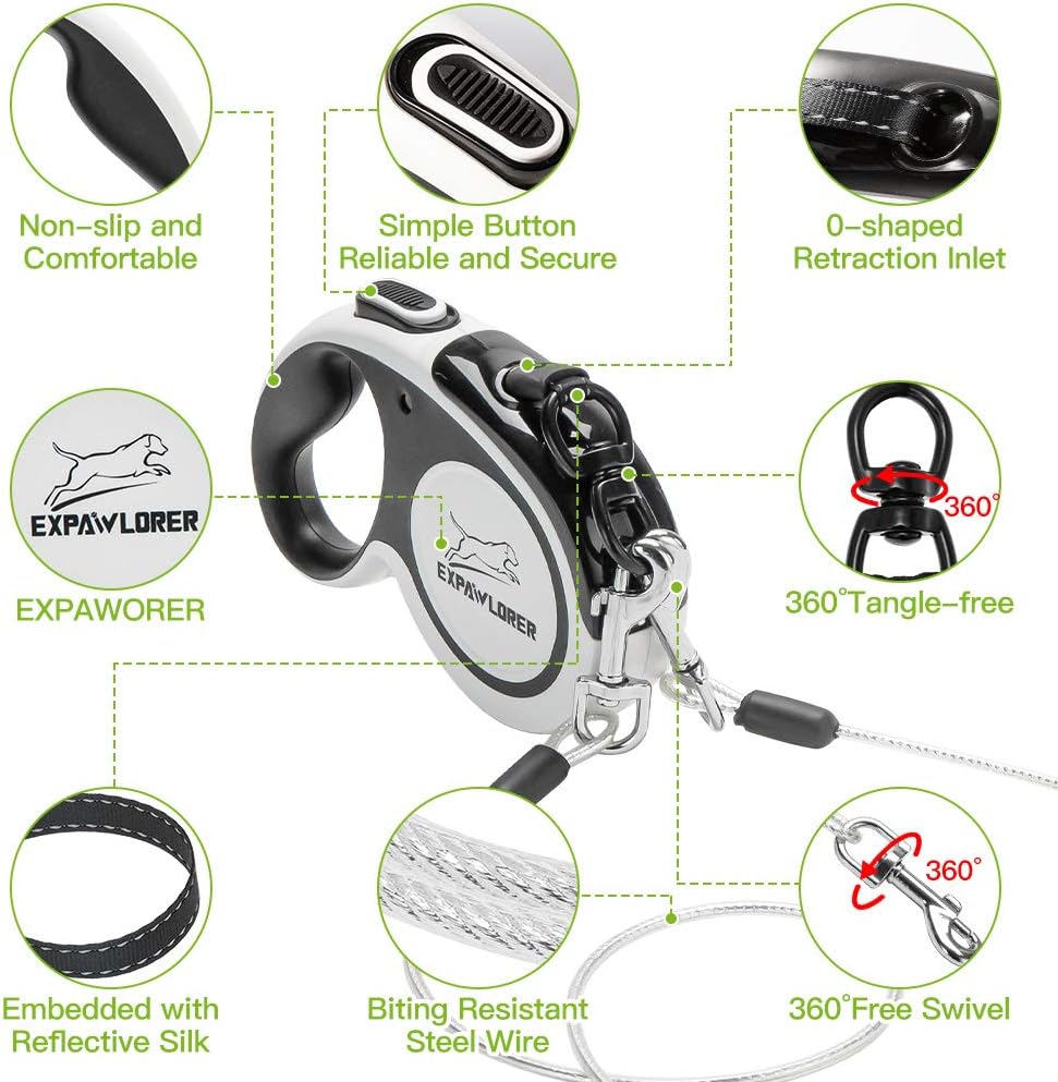 wire retractable dog leash