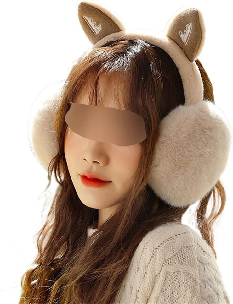 Winter Cute Warm Earmuffs Women's Foldable Riding Ear Protector Artifact Hat