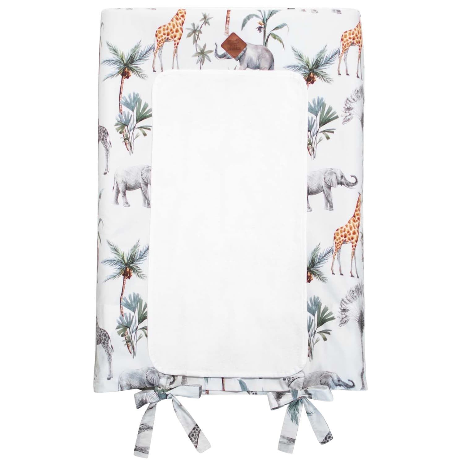SEVIRA KIDS | Housse de matelas à langer + tapis de change, Safari - 70 x 50 cm - Made in France 70 x 50 cm