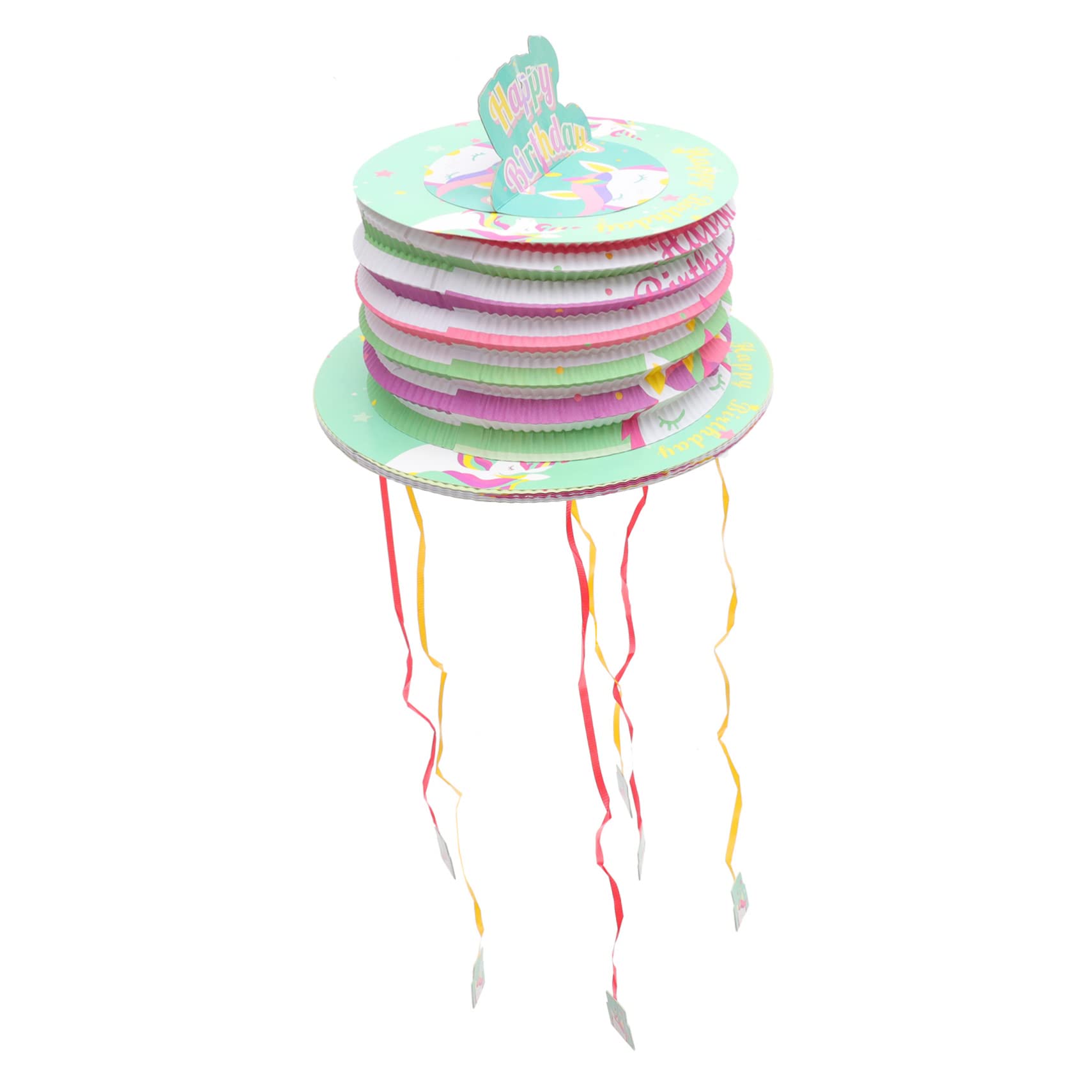 JOINPAYA Festive Unicorn Pull String Decoration for Birthdays School Events Halloween Celebrations Fun Game Prop with Surprises Inside