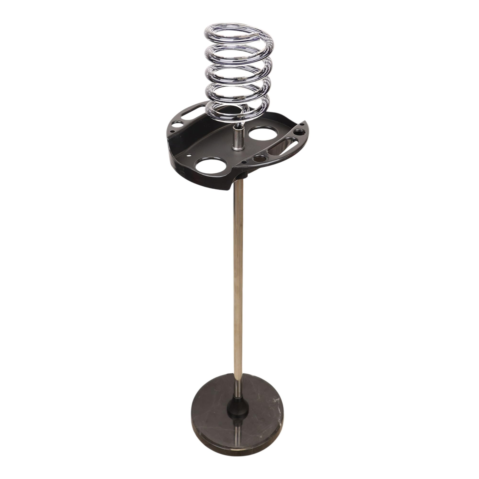 Eson Hair Dryer Stand Spiral Holder With Tray, Hairdryer Holder, Free Standing Spiral Hair Dryer Holder Acrylic, Beauty Salon Barbershop Countertop Blow Dryer (Marble Stand)