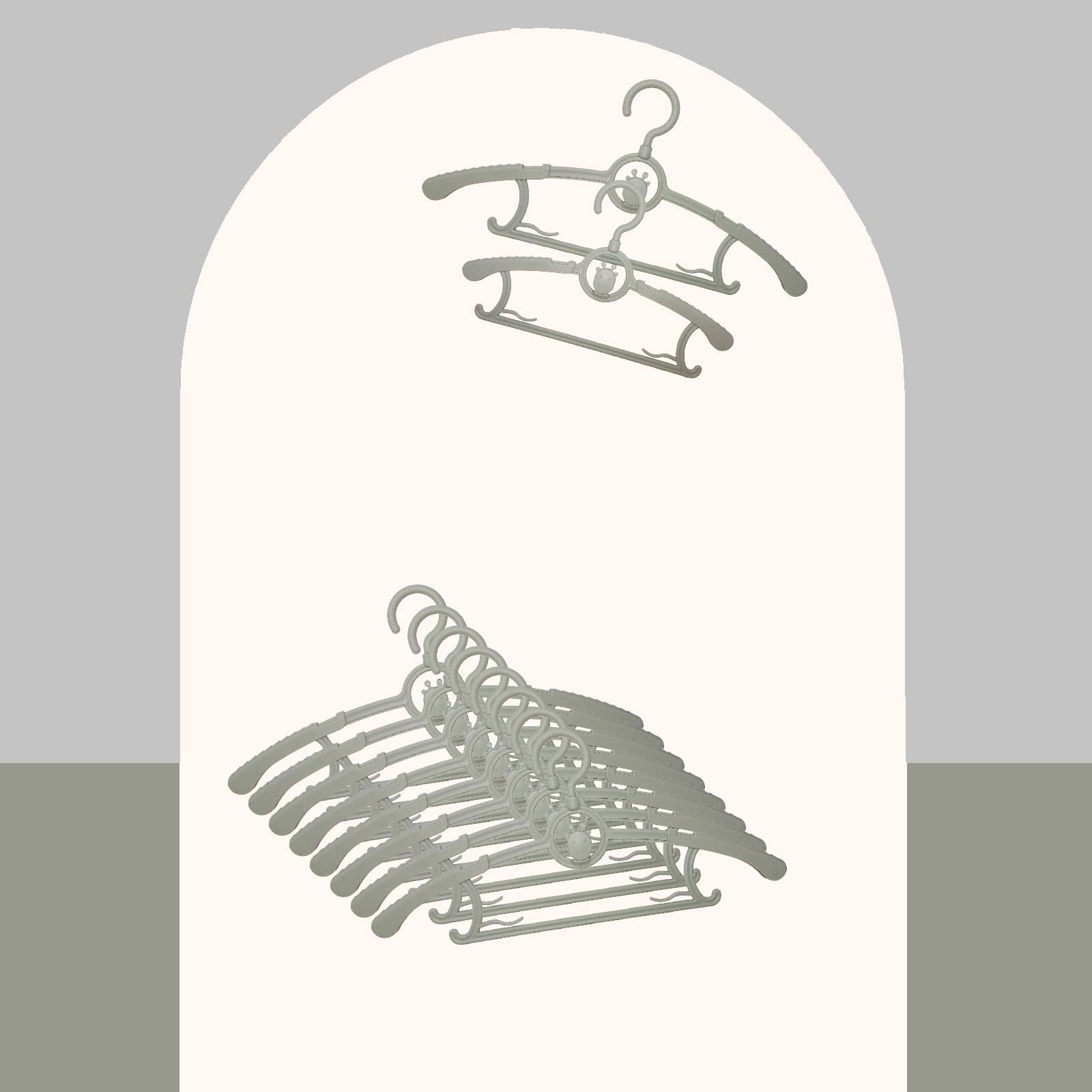 Cintres Pantalon Avec Pinces - Lot De 20 - Métal Et Résine, Clips Antidérapants - Largeur 30 Cm, Crochet Pivotant 360°