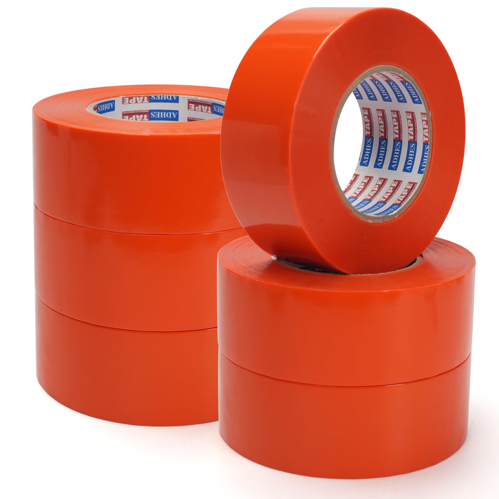 ADHES Heavy Duty PE Masking Tape for Rough Surfaces, 50mm x 55m x 6 Rolls
