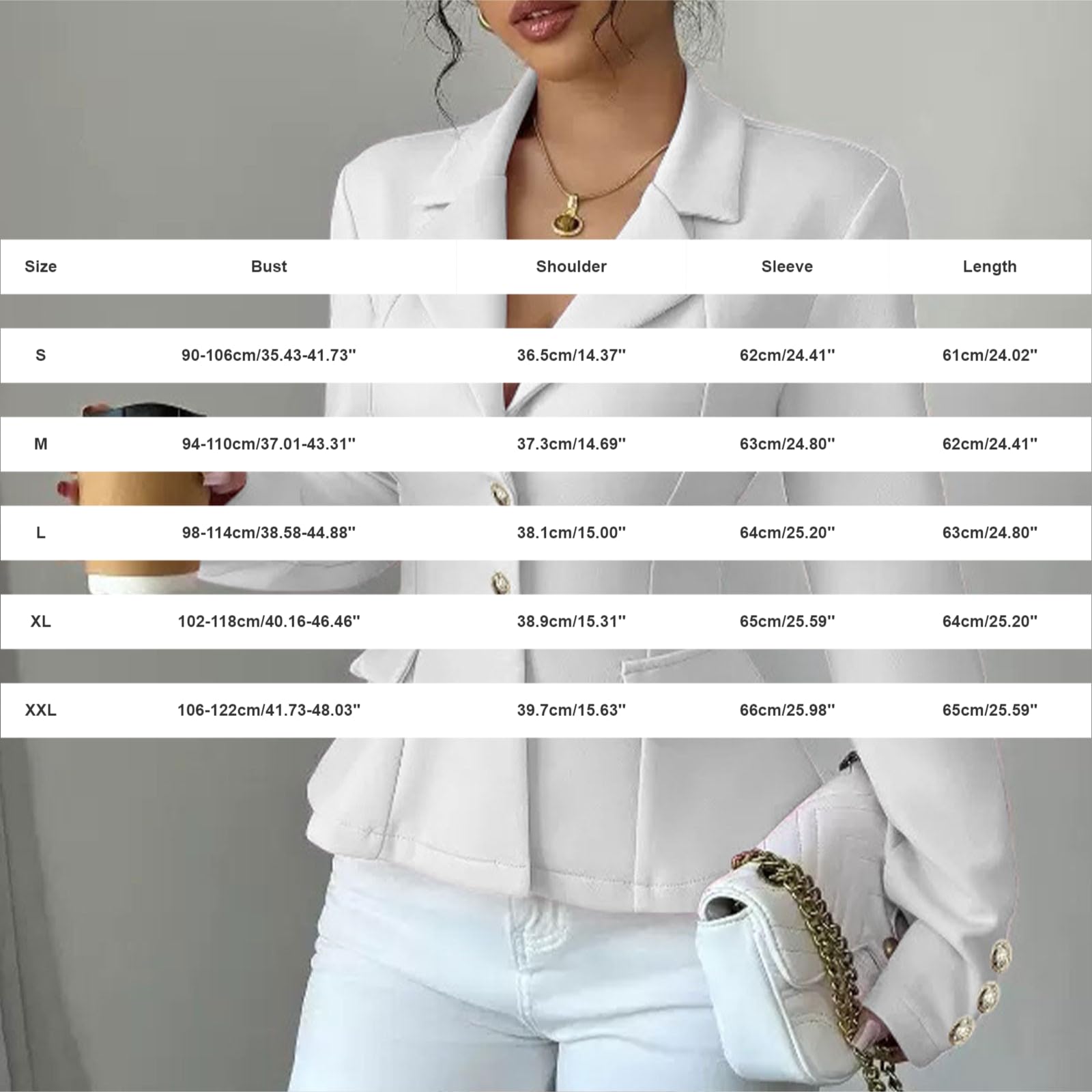 Veste Blazer Femme Chic et Elegant 2026 Oversize Grande Taille Blazers Classique Couleur Unie Bouton Revers Manteau Poches Pratiques pour Bureau et Travail