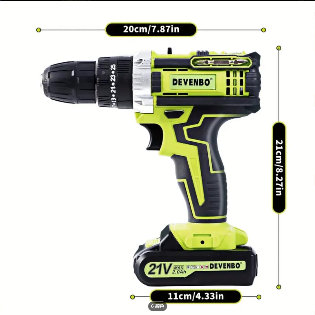 electric drill (2 batteries with 115 fittings)