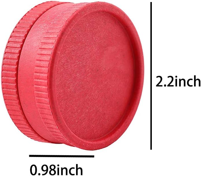 NERANENA Herb Spices Grinder Degradable Material, 2 Pieces 2.1 Inch (Red)