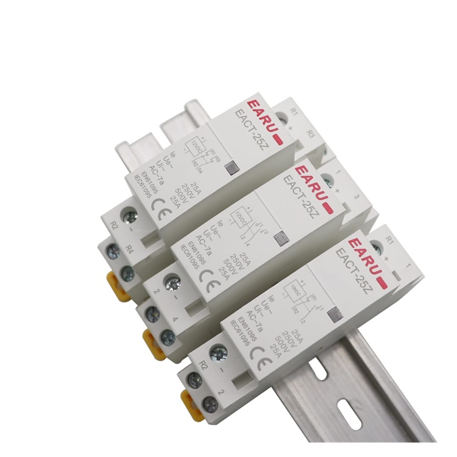 1 sztuka EACT-25Z 2P 16A 20A 25A DC 12V 24V Cewka Szyna DIN, moduł stycznik 2NO 2NC 1NO1NC do inteligentnego domu, domu, hotelu (Dc24V, 16A-1NO1NC)