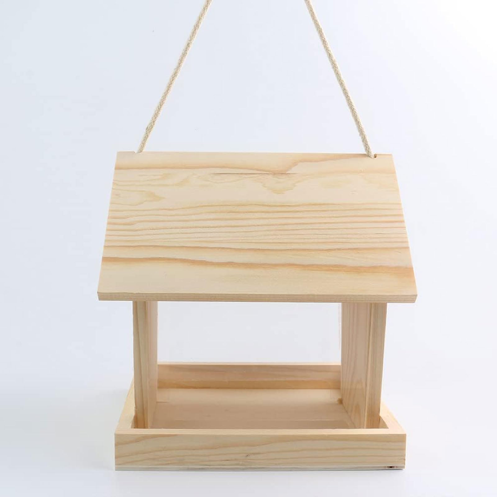 esmen Comederos Comederos de Gran Capacidad para Granja, comedero para pájaros Colgante de Madera con Bandeja de Aterrizaje, comedero automático