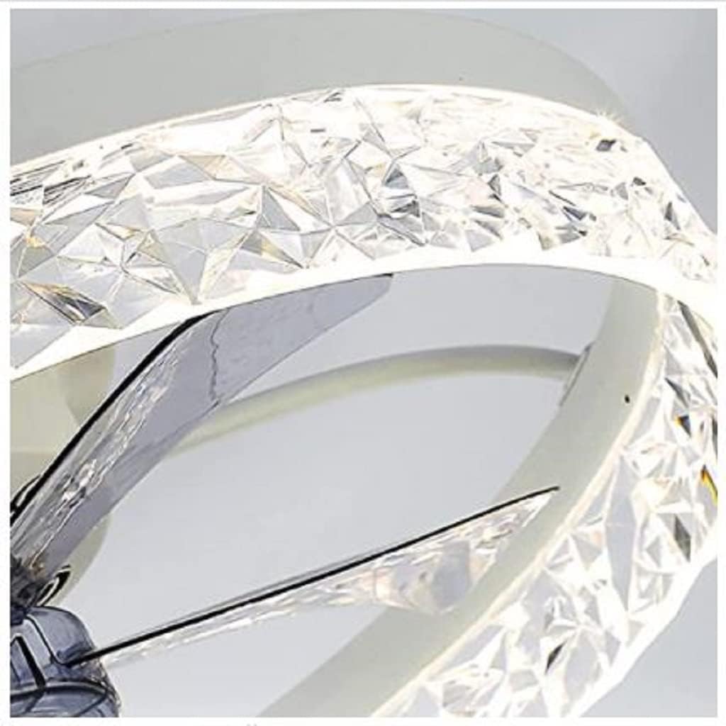 Crystal LED Ceiling Fan Low Profile Flush Mount with Remote. Perfect for Kitchen, Bedroom, Home Office and Home Gym. 3 Color LED, 3 Speeds.