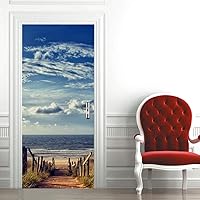 Vista 89 de 3D Pegatina de pared adhesiva para puerta - Poster de película de escaleras antiguas Premium PVC impermeable para pared de dormitorio y sala