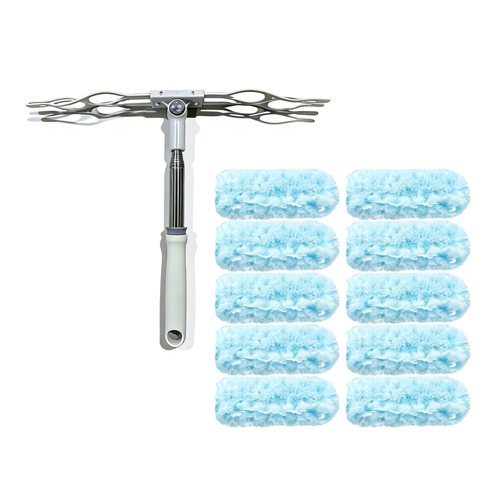 Microfiber Feathered Dusters with Extendable Poles 70.86" Telescoping for Cleaning Ceiling, Fan, Furniture Blinds Long