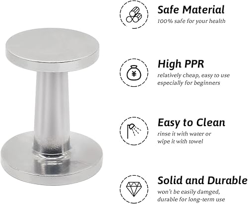 Miniatura 6 de Manipulación manual de expreso de doble cara 2.008 in y 2.283 in de doble extremo para café molido Prensa Barista herramienta para máquina