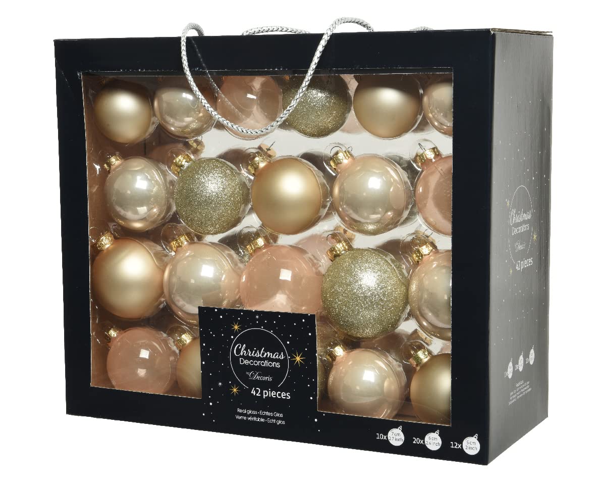 Boule de Noël set verre 42 pièces perle pour remplacer vos décos en plastique