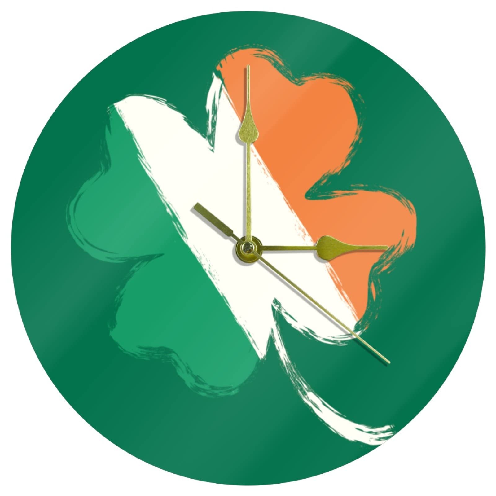 Horloge murale ronde trèfle pour créer une ambiance apaisante au bureau
