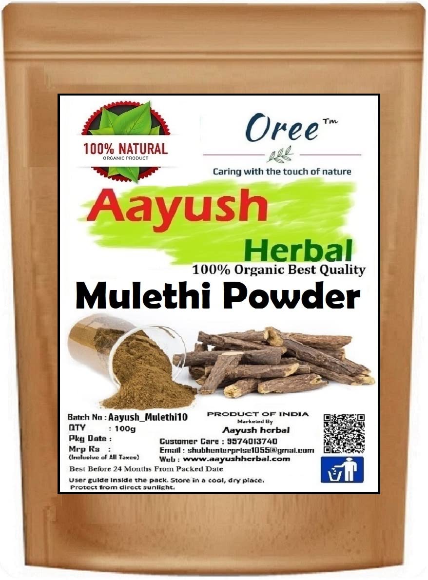 Aayush Herbal Natural Mulethi Powder For Skin Care & Hair Care 100g