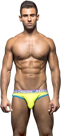 Andrew Christian Almost Naked Bubble Butt Jock Neon Yellow : Amazon.co