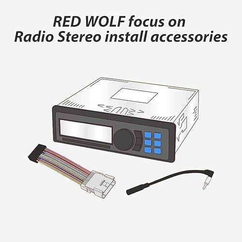 Miniatura 4 de RED WOLF Arnés de cable estéreo de radio de coche + adaptador de antena de repuesto para Smart ForTwo 2008-2015, VolkswagenAudi 1998-2005,