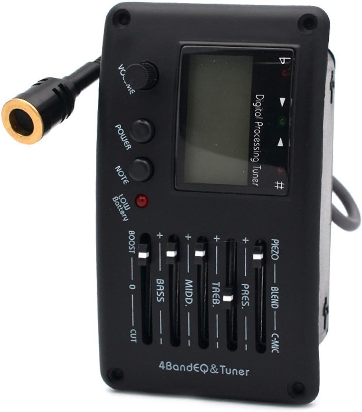 Gitarren-Tonabnehmer, Akustik-Tonabnehmer, 4-Band-Akustikgitarre, Equalizer mit Stimmgerät und Mikrofon-Gitarren-Tonabnehmer