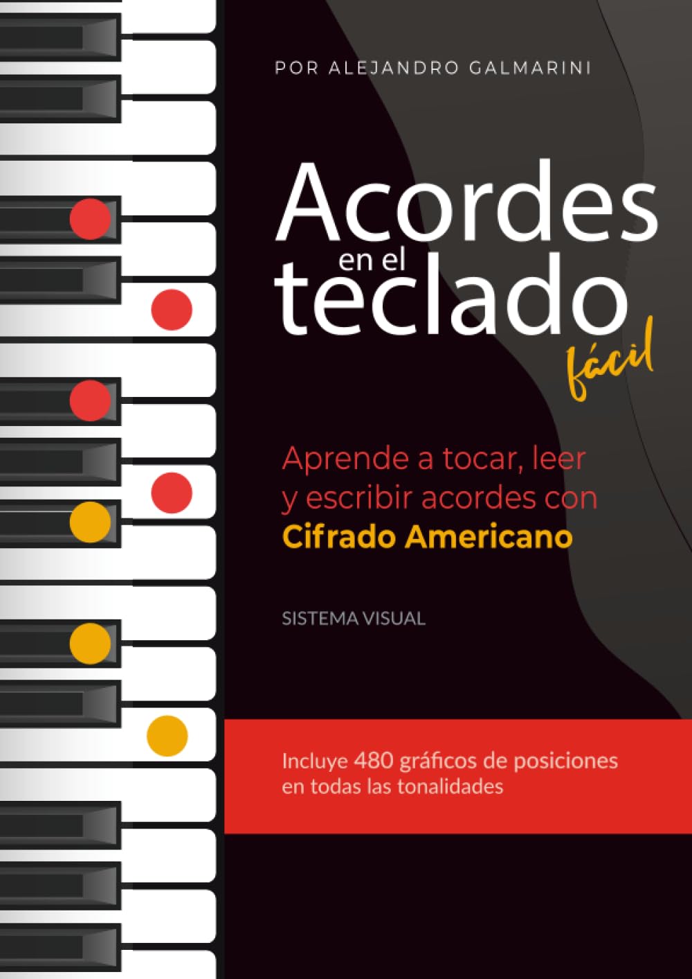 Acordes en el teclado fácil: Aprende a tocar, leer y escribir acordes con Cifrado Americano (Spanish Edition)