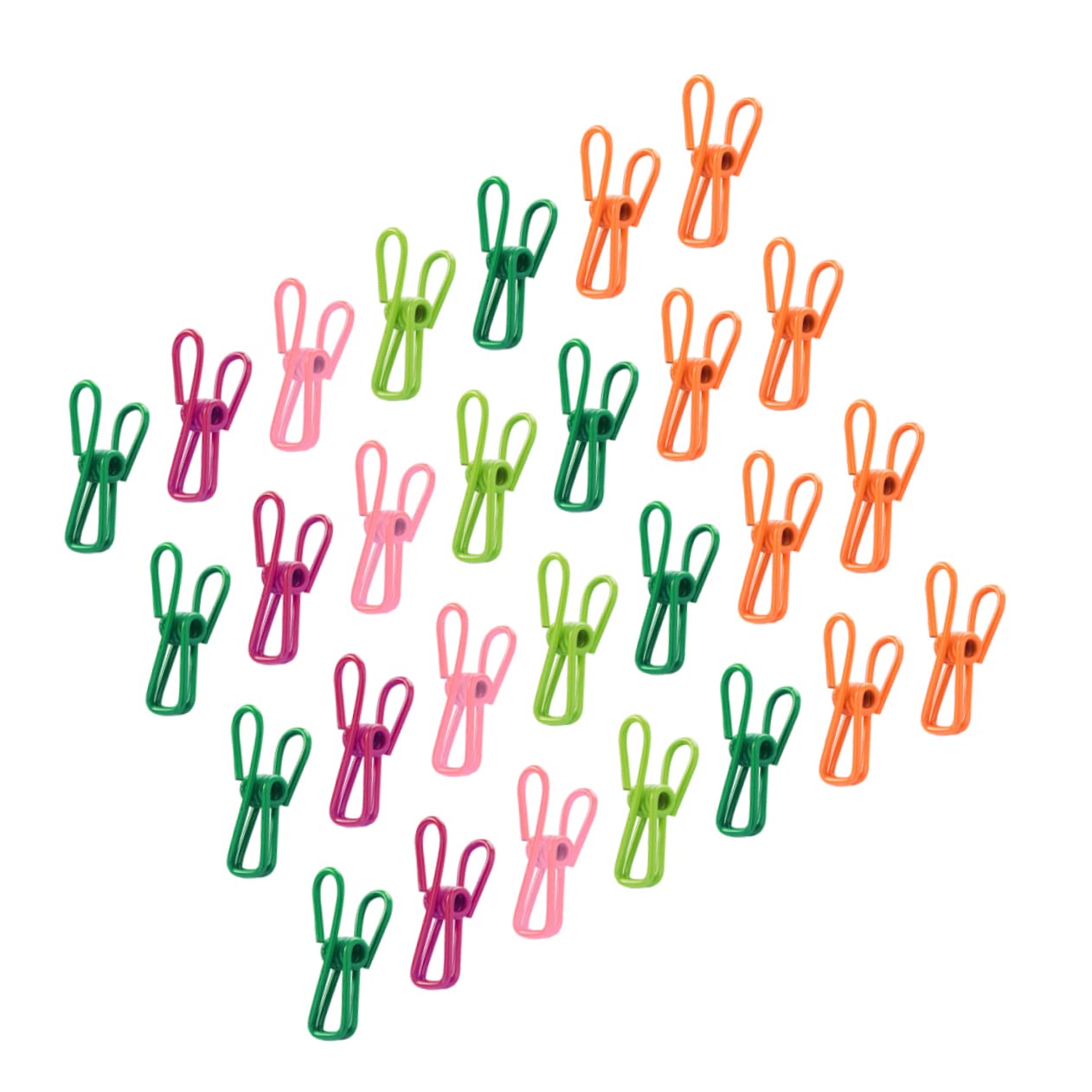 70piezas Pinzas De Ropa Metálicas Multiusos Clips Coloridos para Secado De Ropa Toallas y Sábanas Fijación Resistente Al Viento por Pack Color Aleatorio