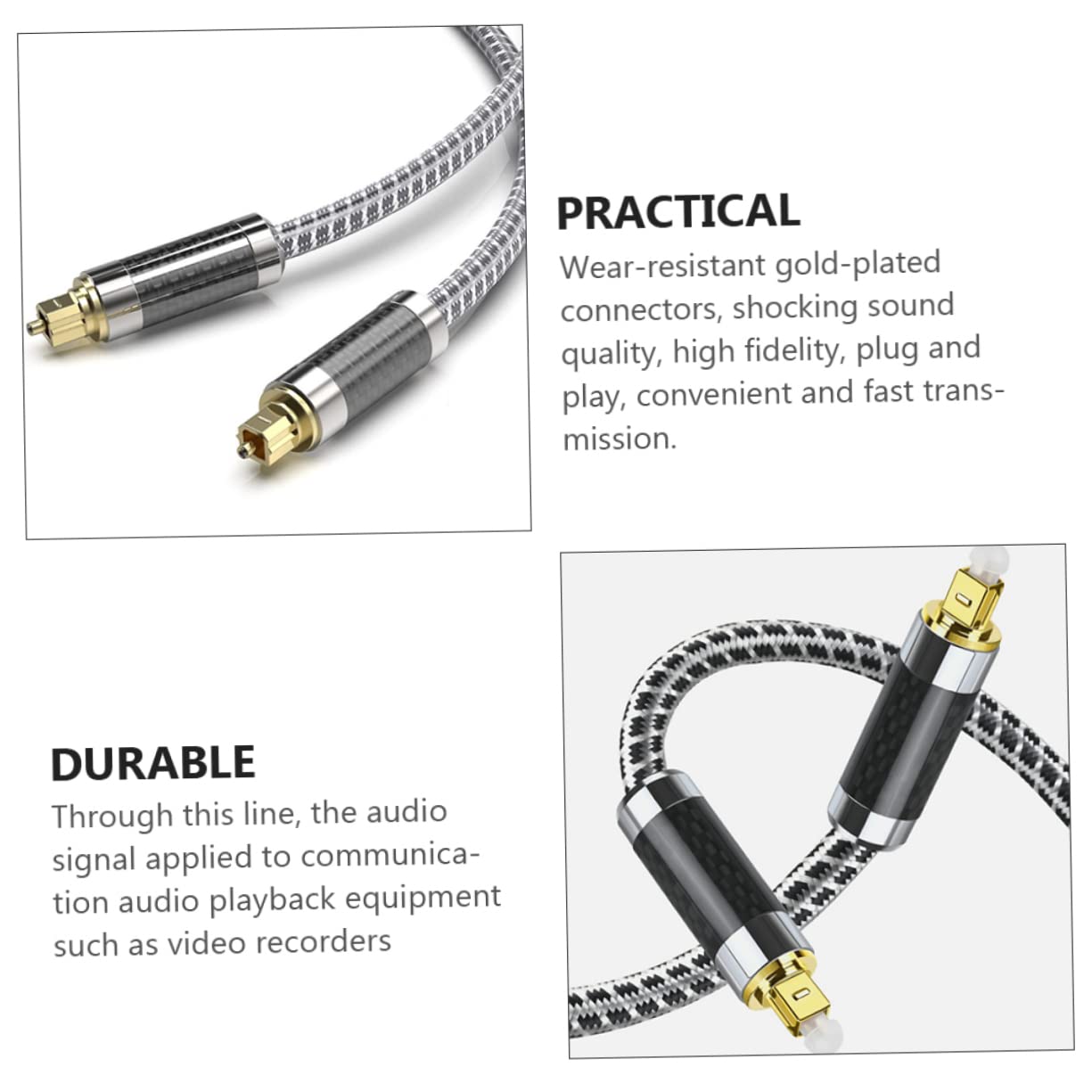 Cavo Ottico Audio Digitale 5m in Fibra Nero per Amplificatore | Monitor e Home Theater, Segnale Ottico Stabile, Alta Fedeltà, Compatibile Apparecchi di Riproduzione Audio