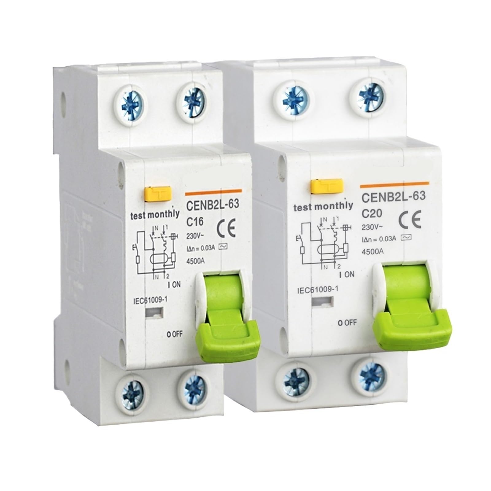 interruttore elettrico, Interruttore automatico DPNL 1P+N mini 6A 10A 16A 20A 25A 32A 40A 50A 63A 230V 50HZ/60HZ(32A)
