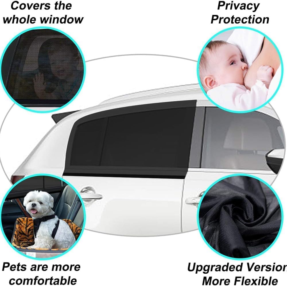 Tendine Parasole Auto per Peugeot 308 II 2013 2014 2015 2016-2021, Antipolvere Magnetica Parabrezza Tendine Visiera UV Privacy Protezione,F 6-Side+ Rear