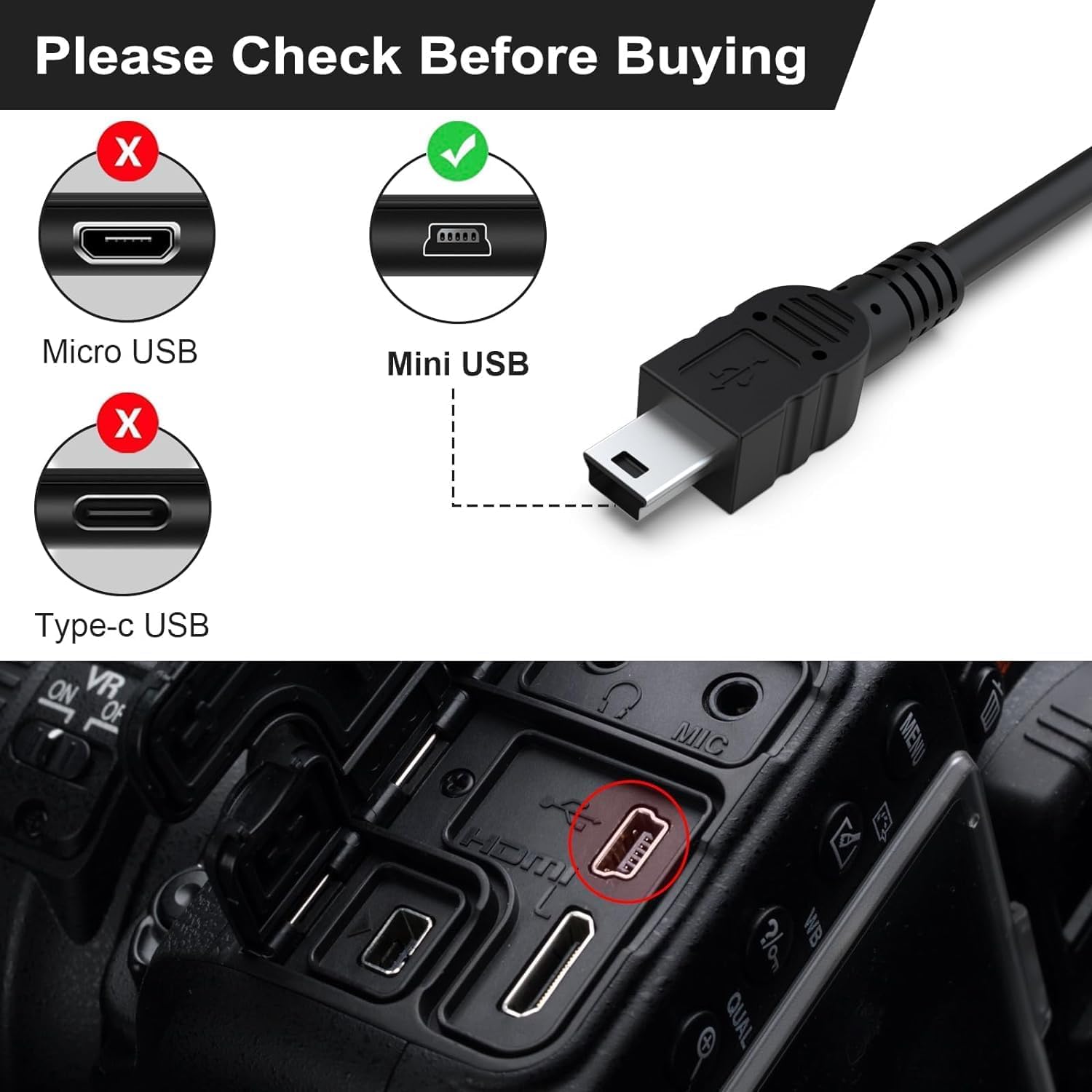 Toxaoii UC-E4 kabel do transmisji danych kompatybilny z Nikon D610 D7000 D90 D80 D70s D70 D60 D40X D3000 D3100 D100 D200 D300 D1x D1h D2x D2h D2Hs D3 D4 D4 D3X (1M)