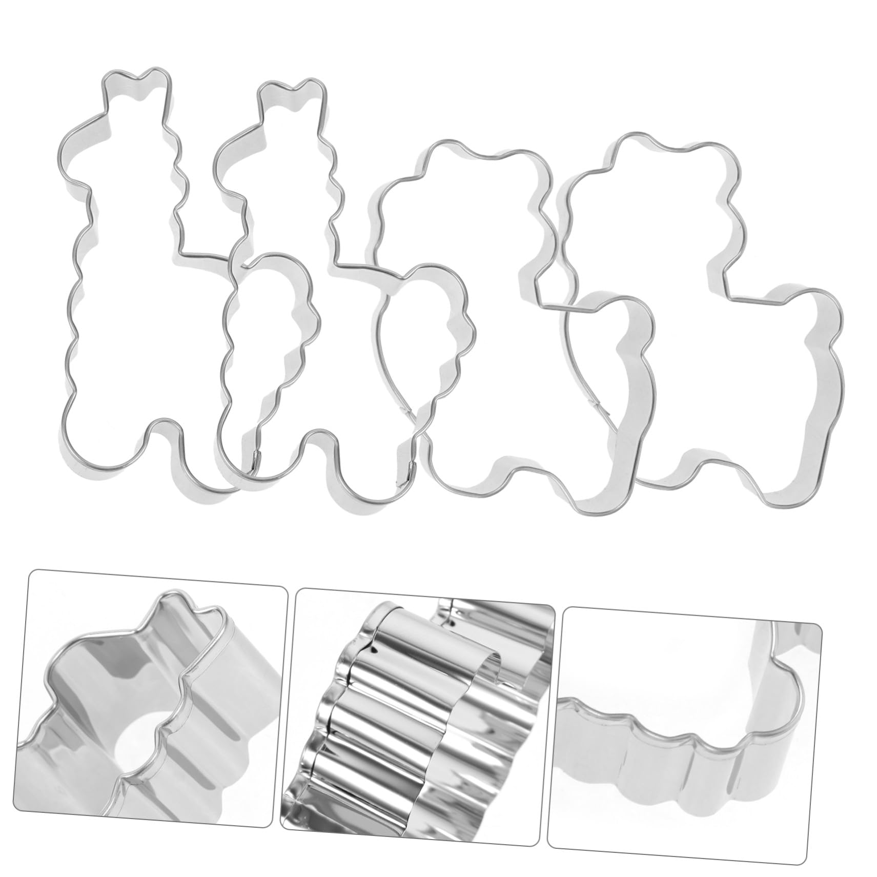 4pièces Alpaga Acier Inoxydable Moule à Biscuits Diy Pour Découper Pâte Sucrée Fruits Sandwichs
