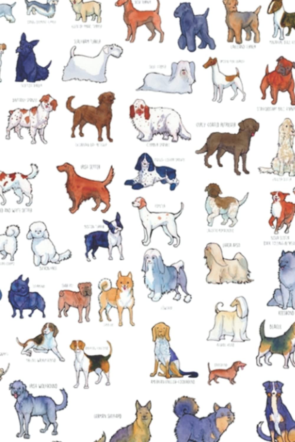 All Dog Breeds AKC Notebook: Journal Notebook For Adults And Kids, Diary Journal for Writing, Students and Teachers, (120 Pages 6" x9")
