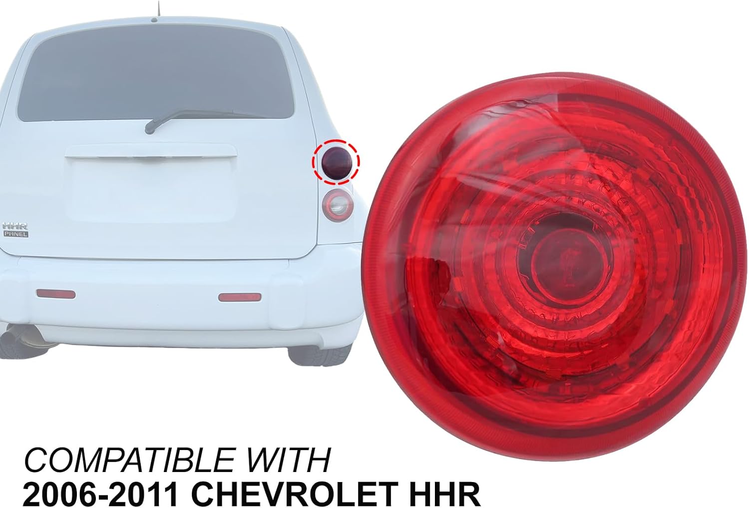 Auto Parts Avenue APA Replacement Upper Tail Light Rear Lamp for 2006 2007 2008 2009 2010 2011 HHR with Bulb Passenger Right Side 15821824 GM2801195