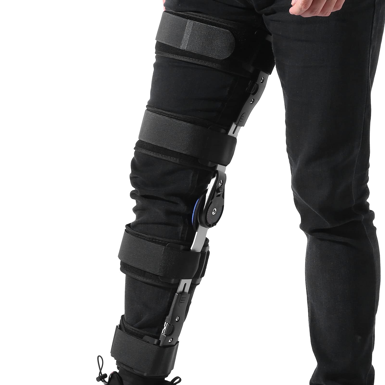 Rodillera con Bisagras Y Correa, Rodillera Ajustable con Bisagras, Estabilizador De Rodilla Ajustable, Rodillera Ortopédica con Correa para Recuperación Y Protección De Lesiones