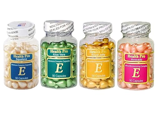 Set de 4 aceites de vitamina E para la piel de aguacate/aloe vera/jalea real/escualeno