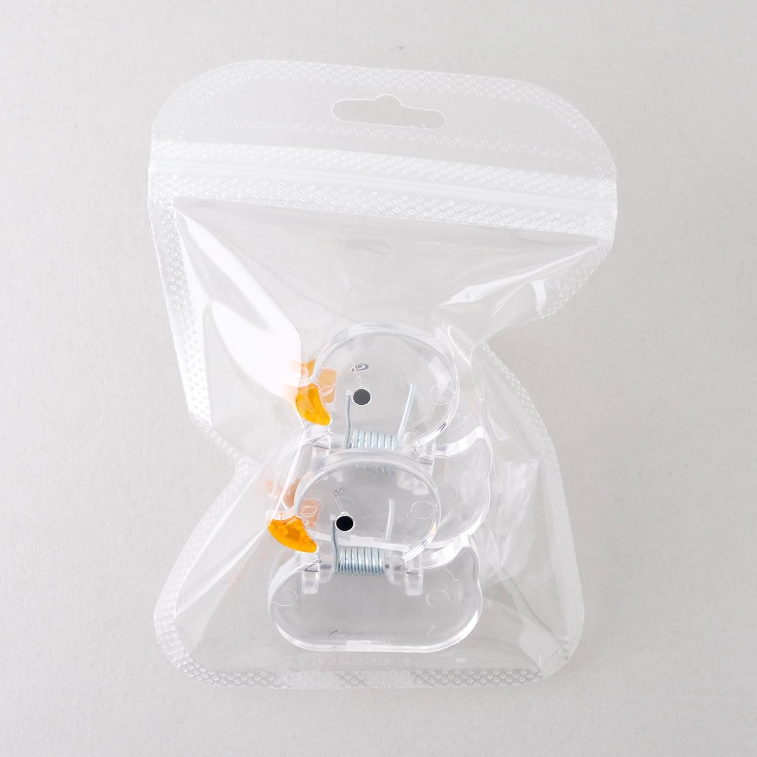 Slip-On Duck Clip Set of 2 Clear ARG-4401 Stationery Cute Gift