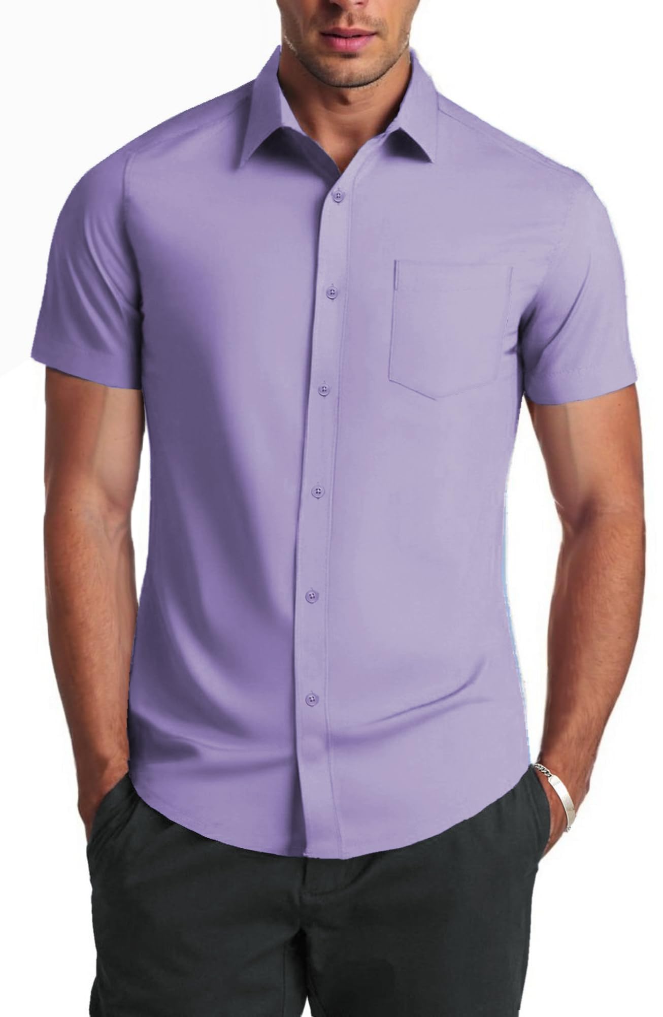 COOFANDY Mens Dress Shirts Soft Modal Business Casual Button Down Shirts Lightweight Spring Summer Shirts