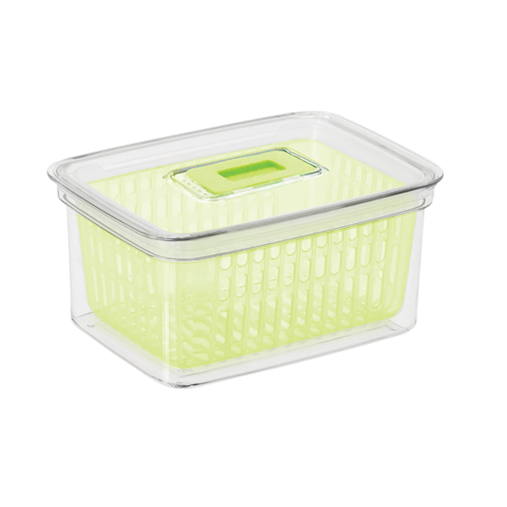 Oggi Store Fresh Veggie Bin- Kitchen Organization, Refrigerator Organizer Bins, Food Storage Containers, Vegetable Storage, Clear
