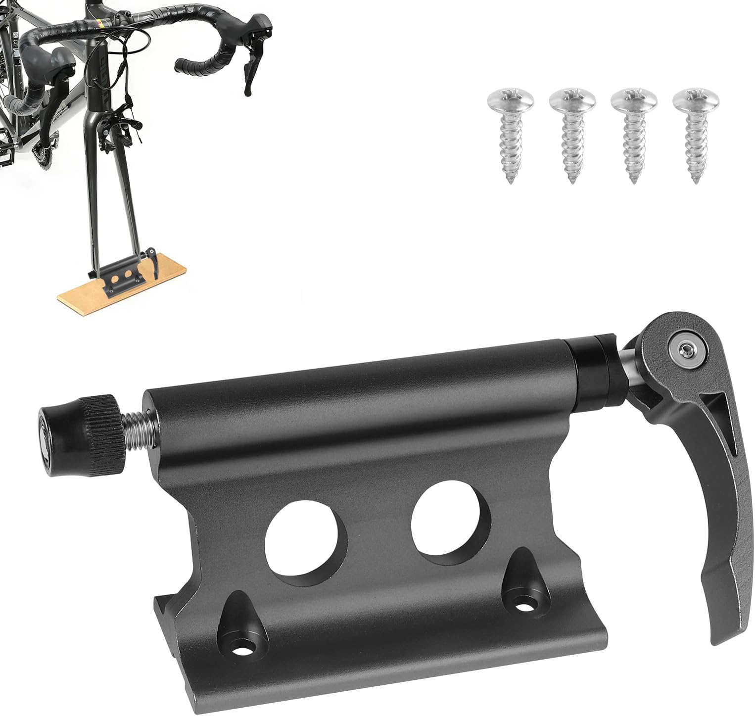 Bicycle Fork Mount, Front Fork Fixed Clip, Aluminium Alloy Fork Mount, Bicycle Front Wheel Holder, Bicycle Fork Mount with Quick Release for Trucks, SUVs, Trailers (Quick Release)