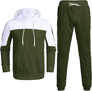 DDDHL Conjunto de calças de moletom masculino outono e inverno terno gravata moda costura com capuz duas peças terno de suéter e