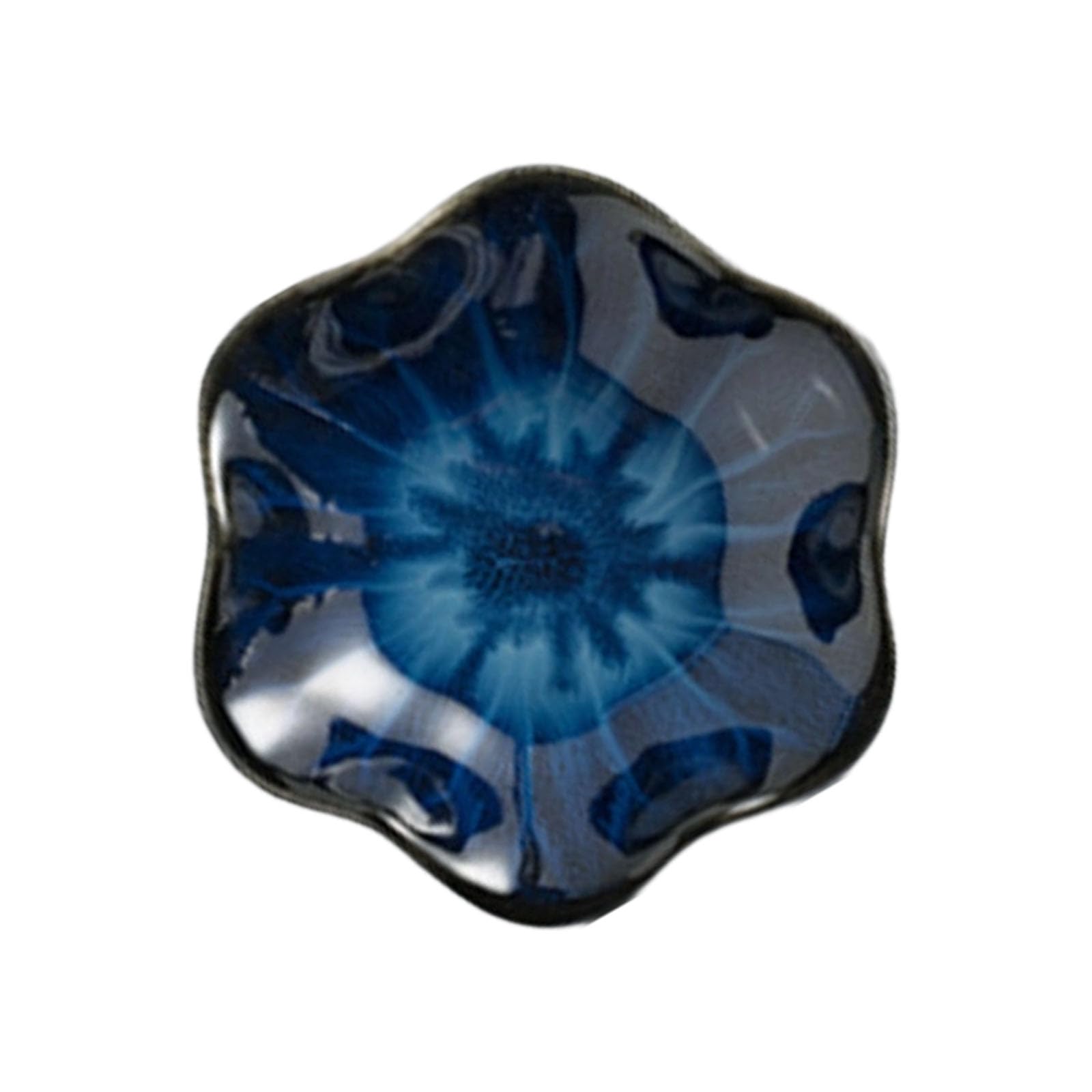 Decorative Trinket Tray, Petal Shaped Ceramic Catchall for Nightstand, Vanity or Desk, Small Storage for Jewelry Items Ceramic Trinket Tray Jewelry Vanity Catchall Tabletop Organizer Nightstand Desk