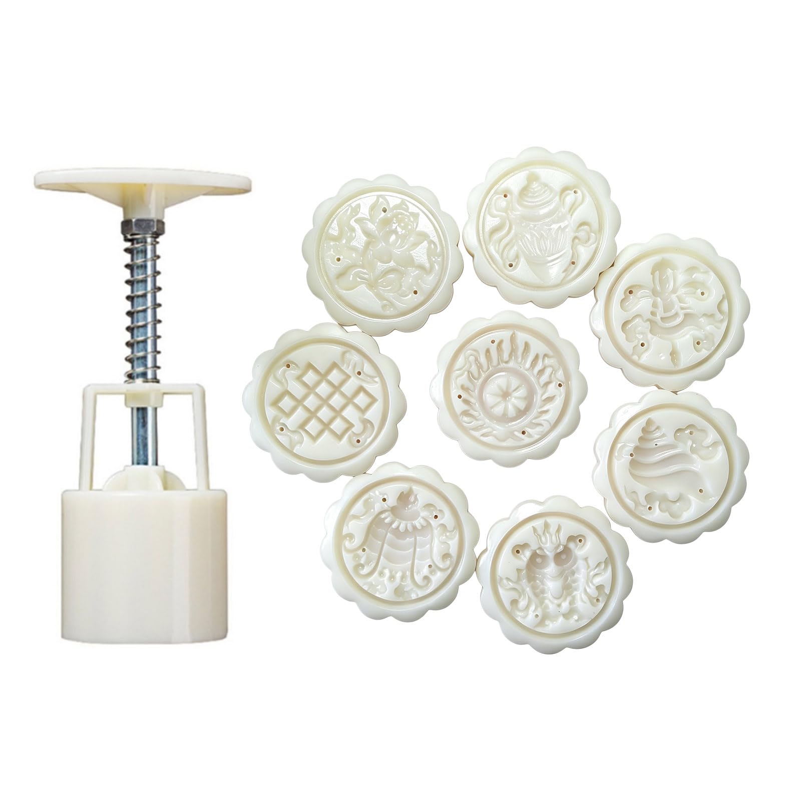 Ljmyy Dessert 3D Dessert Pressing Tool Chinese Patterns Pastries Tool ABS Texture Suitable for Festival Baking