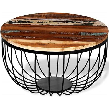 Table basse Bois flottant de teck massif 60 cm vidaXL | Leroy Merlin
