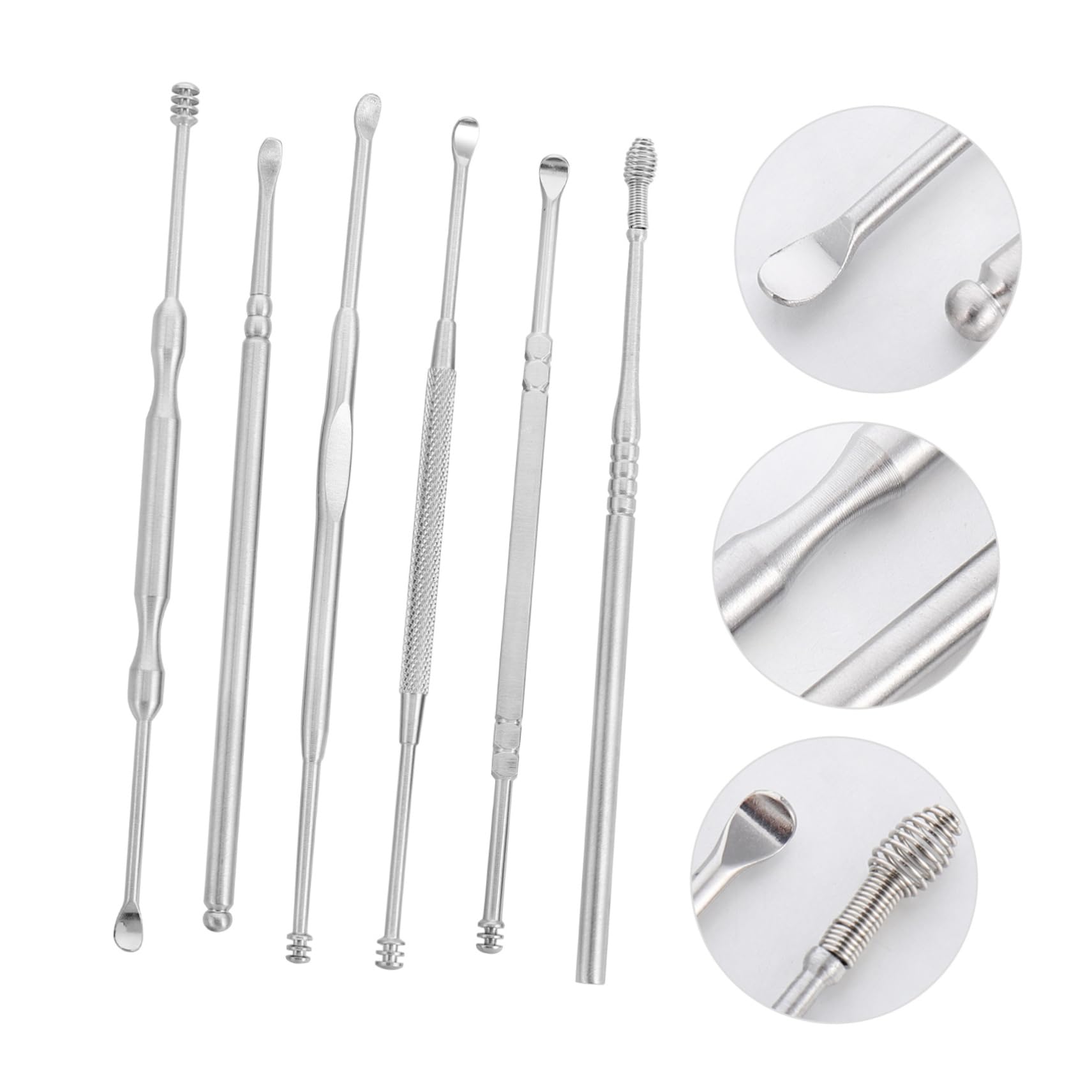 PACKOVE 3 Sätze Spiral Ohrzieher Ear Something Ohrenreiniger Ohrenreinigungsset Werkzeug Zur Ohrenschmalzentfernung Aufbewahrung LED Ohren Ohrhaken Extraktionswerkzeug 6 Stück * 3